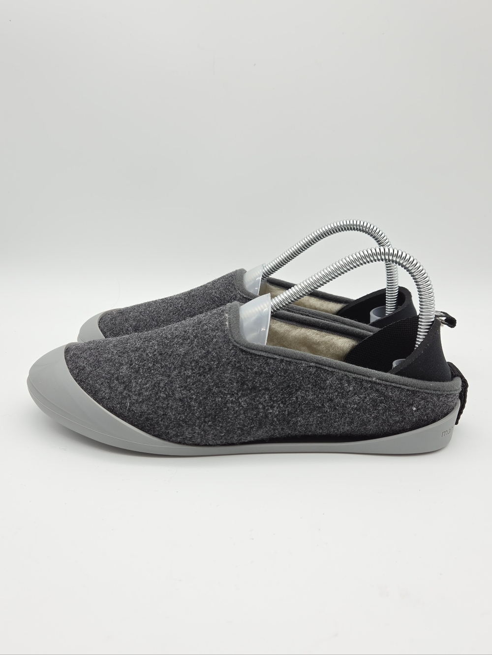 Mahabis Classic Gray Wool Convertible Slip On Slippers EU 38 7.5
